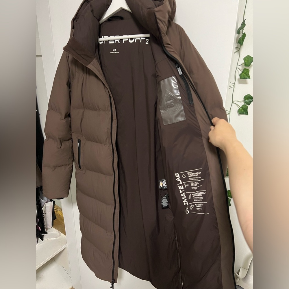 Tna The Super Puff₂o™ Long - Rainstop™ Sz XS Rich Mocha Brown - Picture 7 of 15